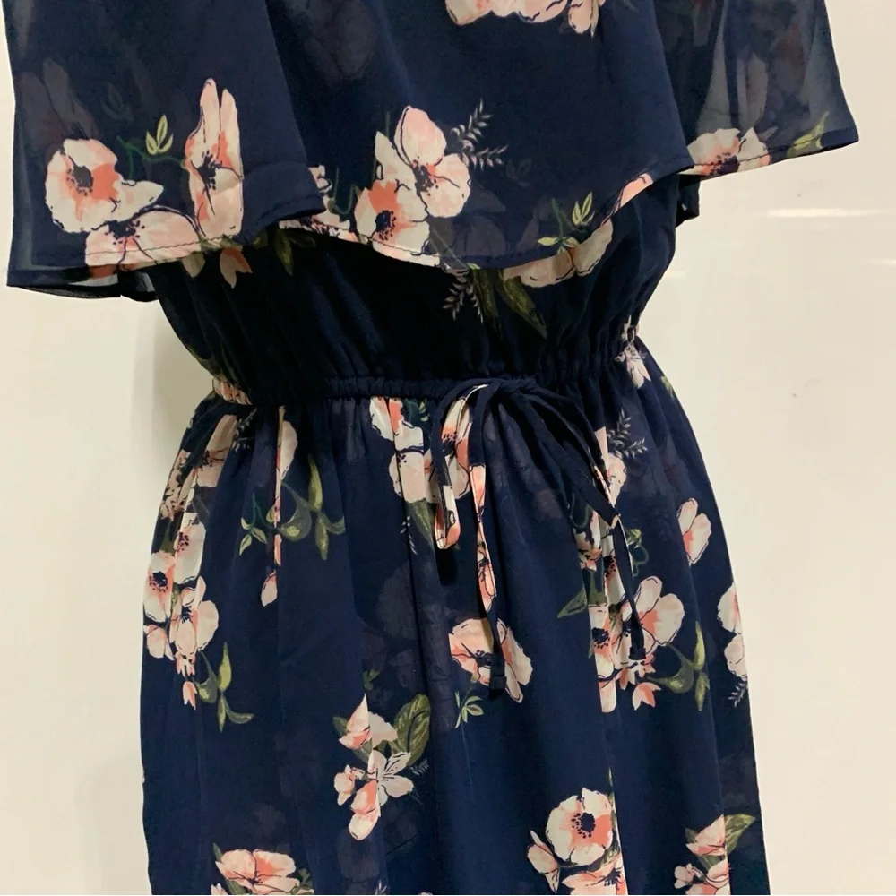 Abercrombie‎ & Fitch Maxi Dress Women’s Floral Navy Blue Dress Size M 2310
